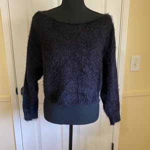 Forever 21 black fuzzy Top